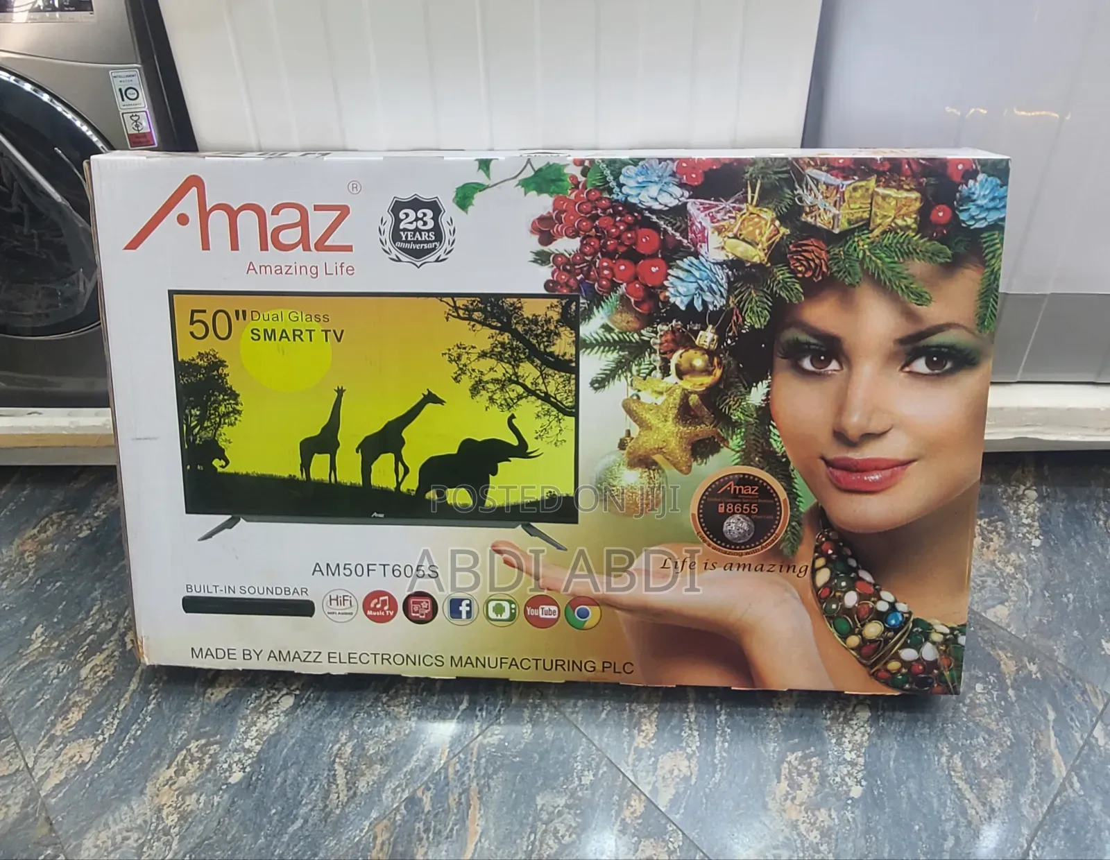 Amaz 50 Inch Smart Doubel Glass
