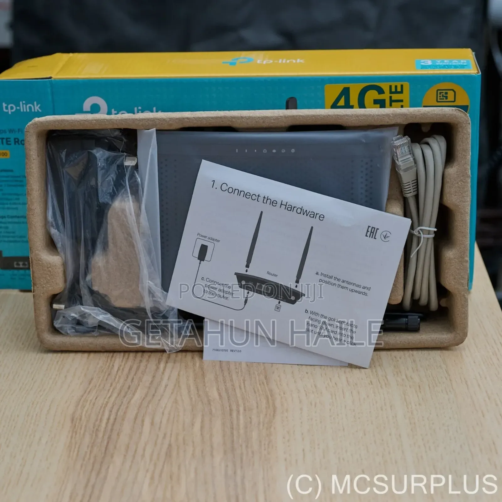 Tp-Link Tl-Mr100 4g Router (4g Simcard Lan Cable Internet)