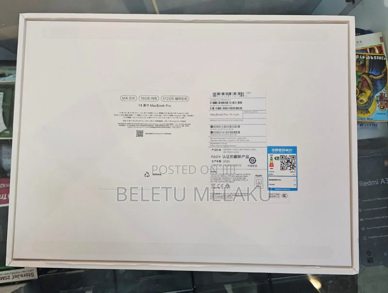 New Laptop Apple MacBook Pro 2024 M3 14-Inch 16GB Apple M4 SSD 512GB