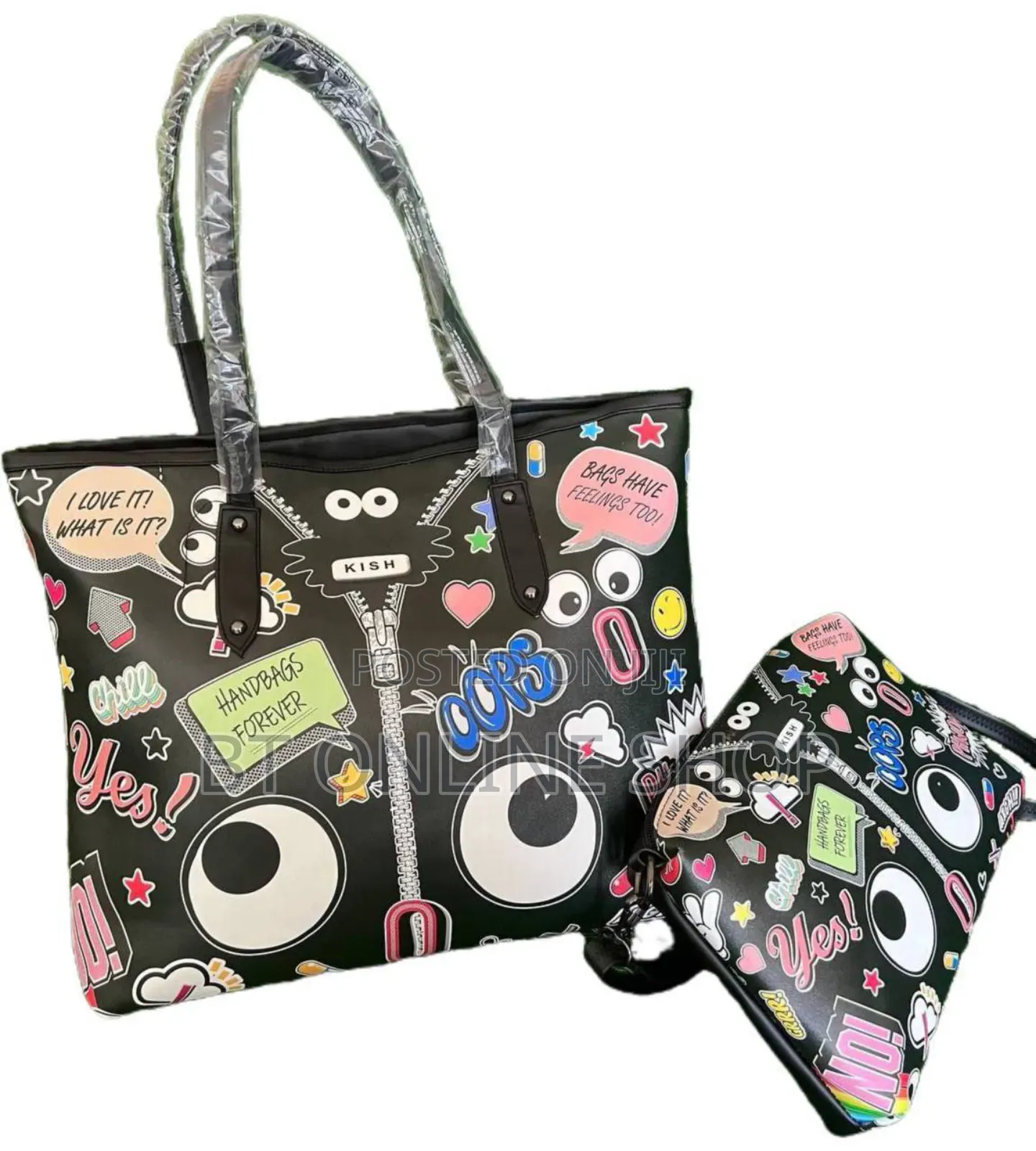 New Arrival – Imported Leather-Look Handbag + Sling Bag 