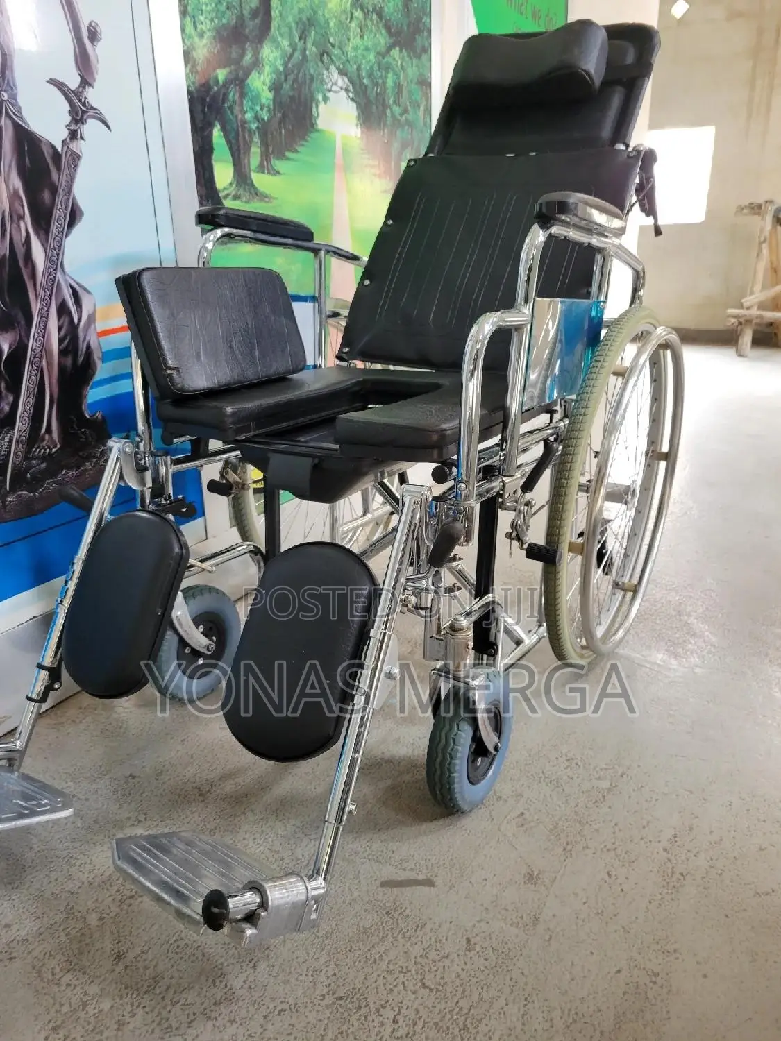 Commode Wheelchair妏ة (Sliding Mechanism)كbed Type Wheelchair