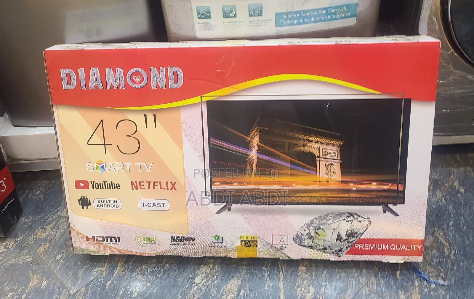 Diamond Tv 43 Inch Smart Doubel Glass