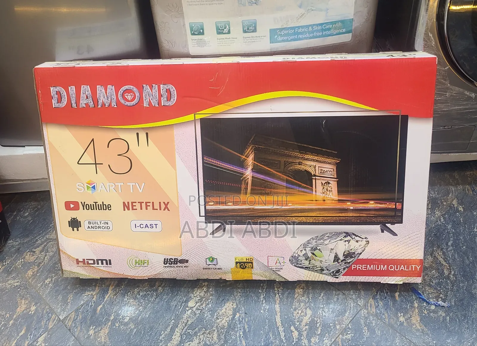 Diamond Tv 43 Inch Smart Doubel Glass