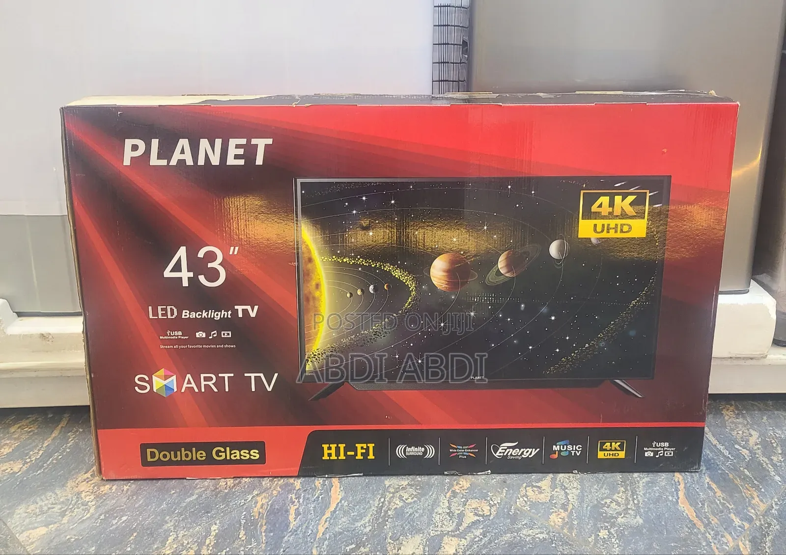 Planet Tv 43 Inch Smart Doubel Glass