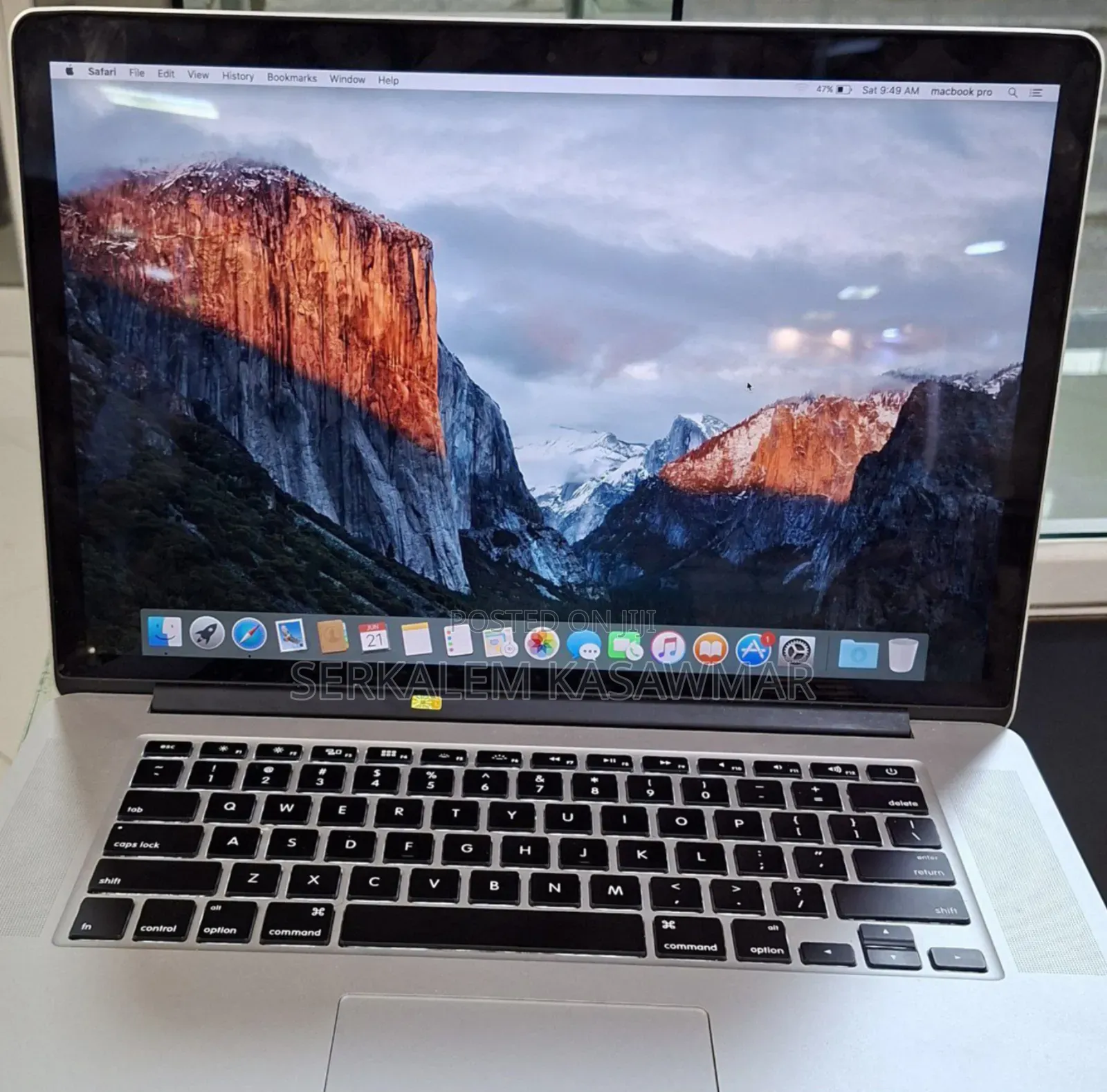 New Laptop Apple MacBook Pro 2015 16GB Intel Core I7 SSD 256GB