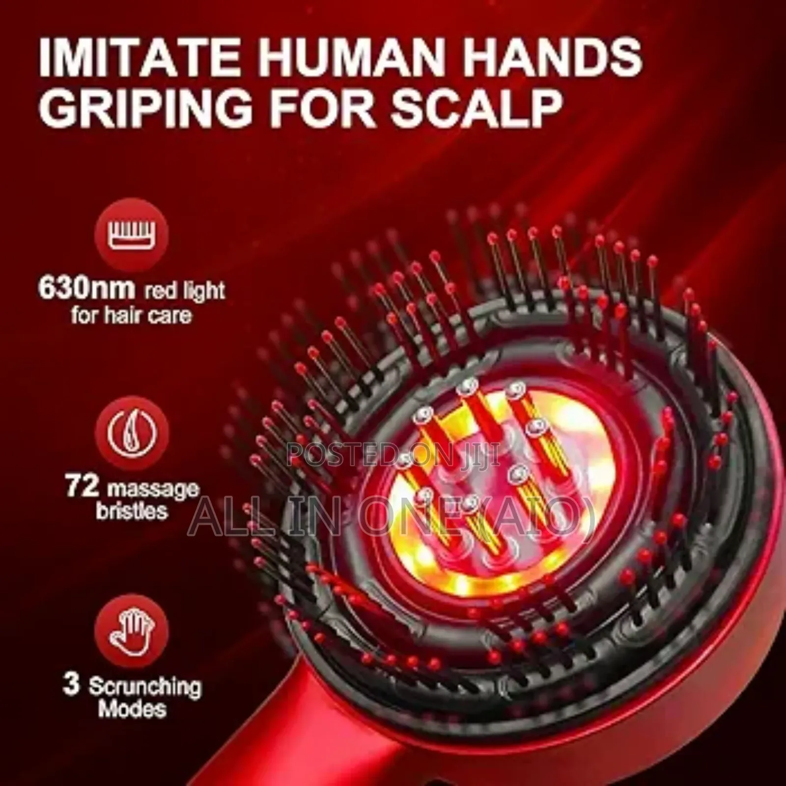 Red Light Electric Scalp Massager