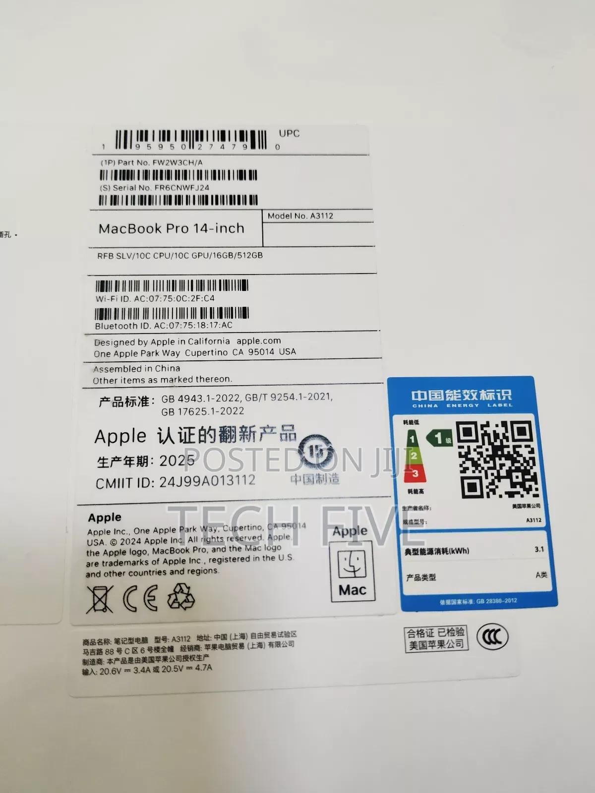 New Apple MacBook Pro 2024 M4 Pro 14-Inch 16GB Apple M4 SSD 512GB