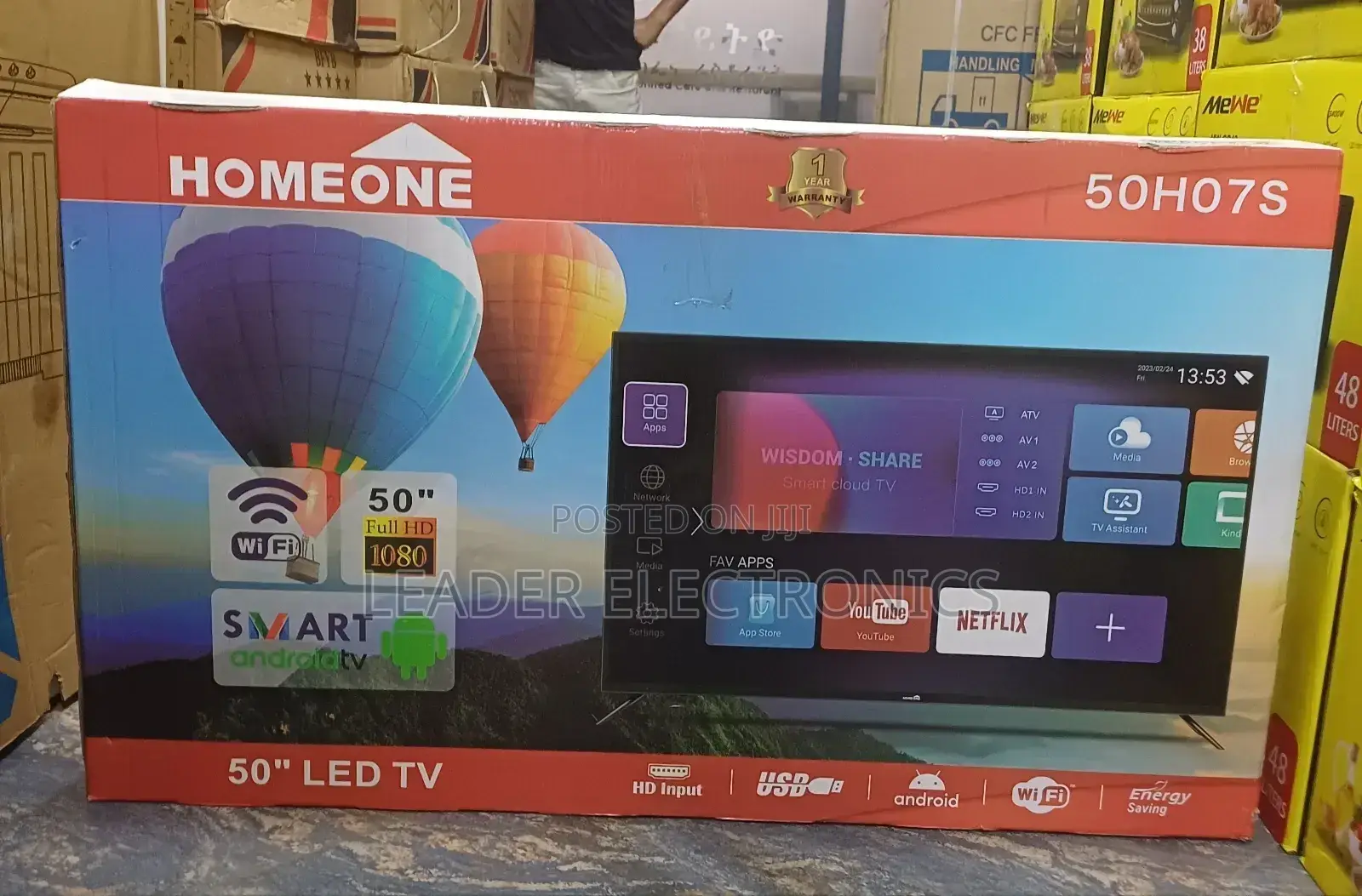 Homeone Tv 50" Smart Android Tv New 2025