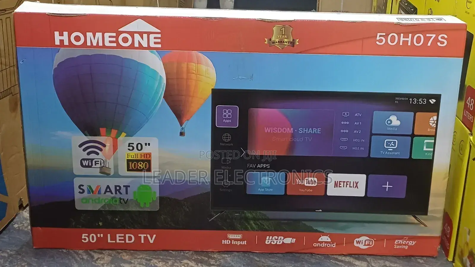 Homeone Tv 50" Smart Android Tv New 2025