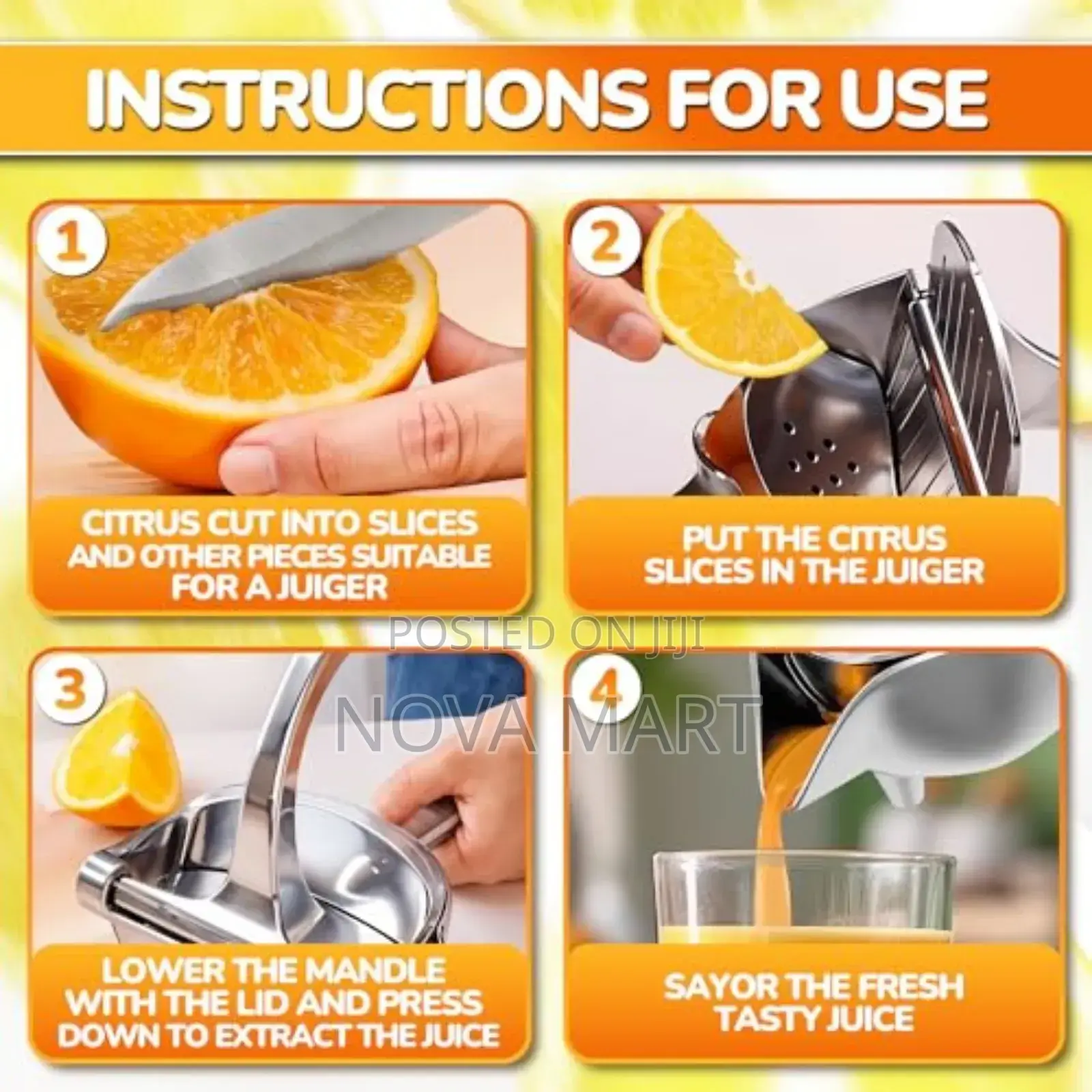 Manual Hand Press Juicer