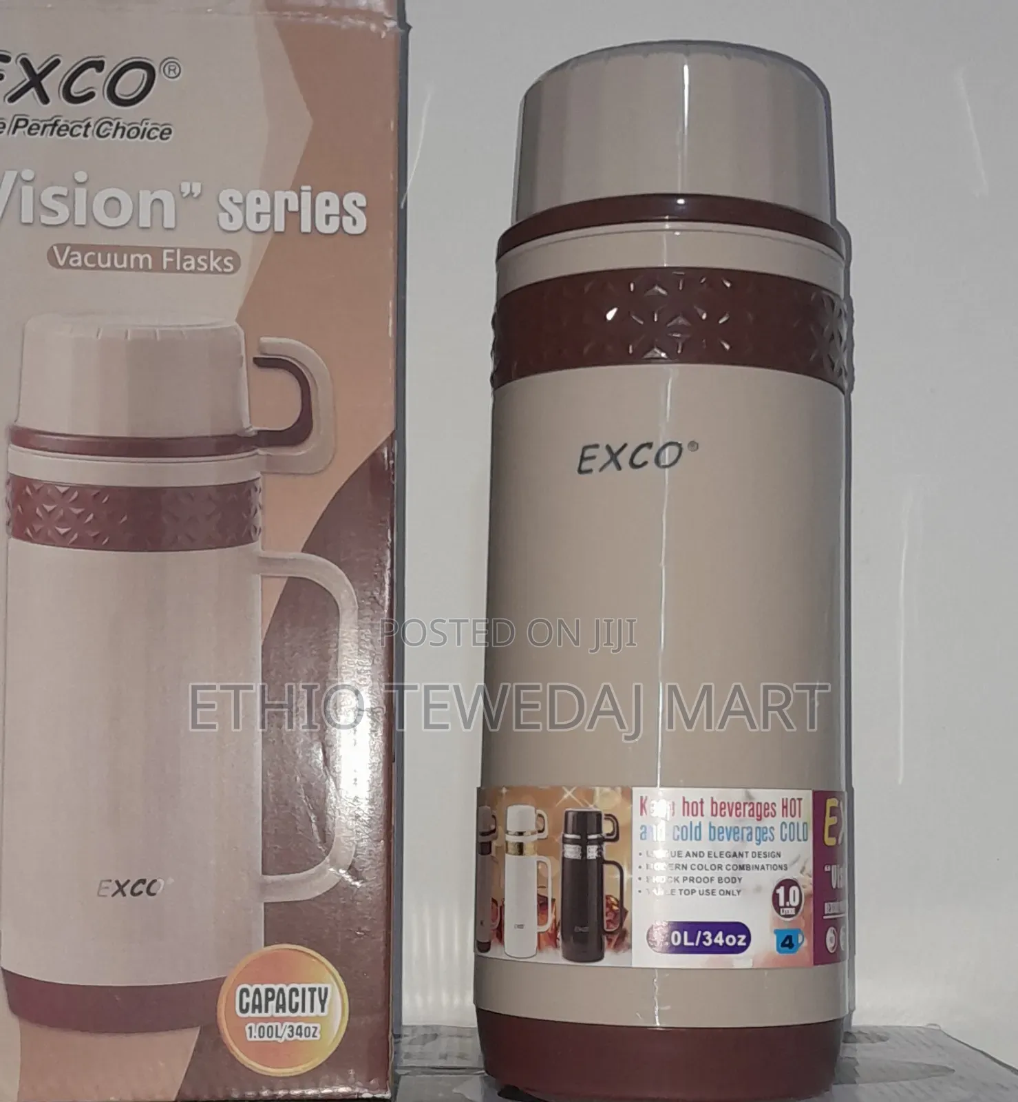 1l Exco Vision Series Vacuum Flask ፔርሙስ