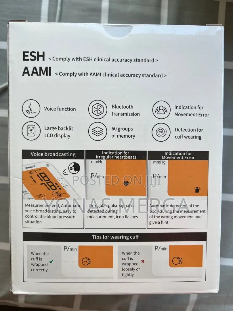 Blood Pressure Monitor/Device Comes With a 360° Testing Cuff