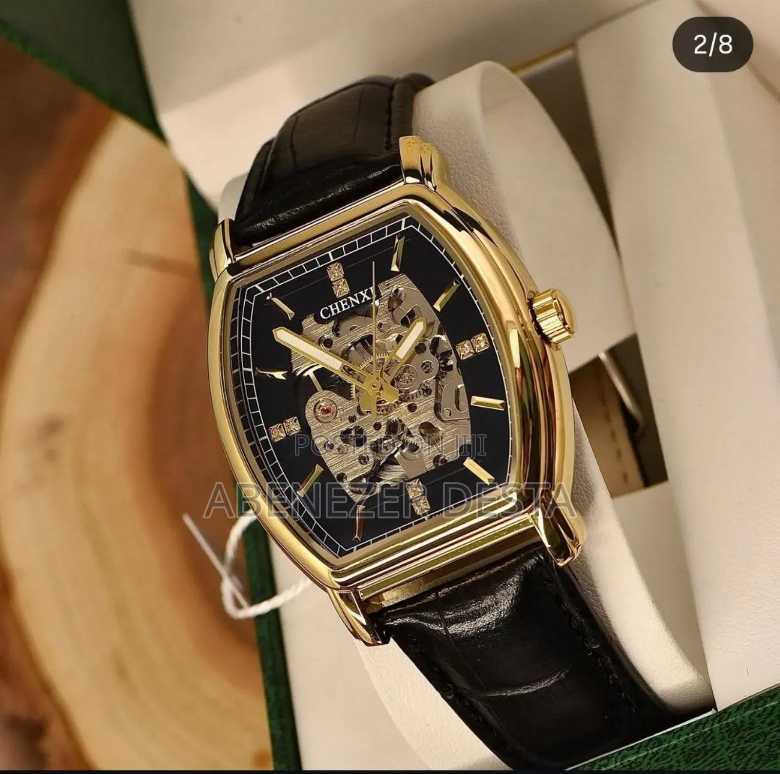 Chenxi Hollow Out Square Men's Relogio