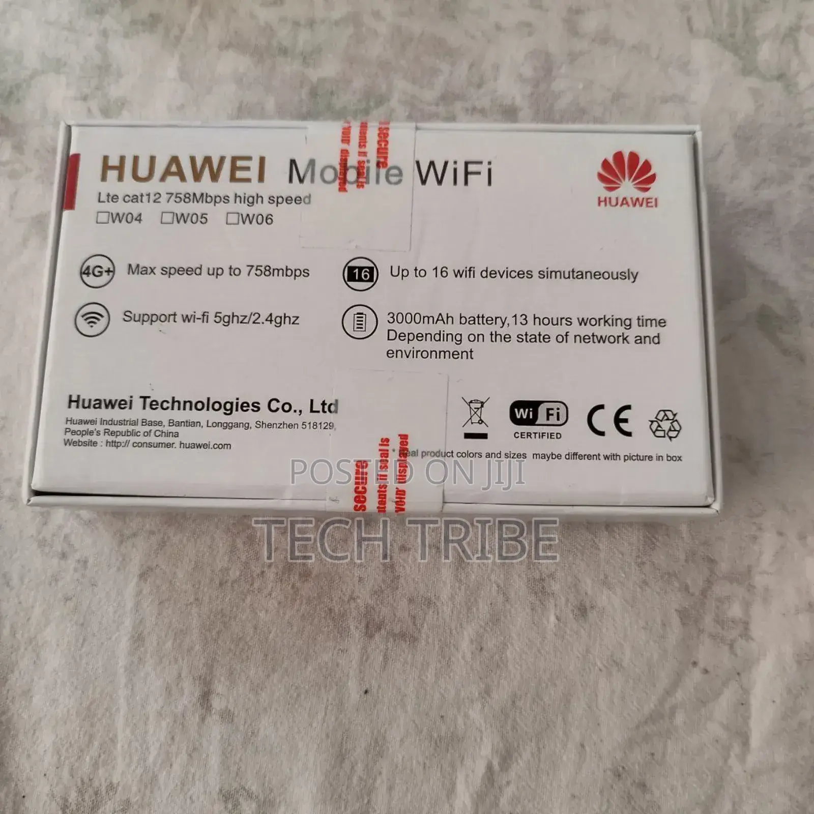 Huawei W04 Touch Screen Wifi Router 758mb ድረስ ከፍተኛ ፍጥነት ያለው