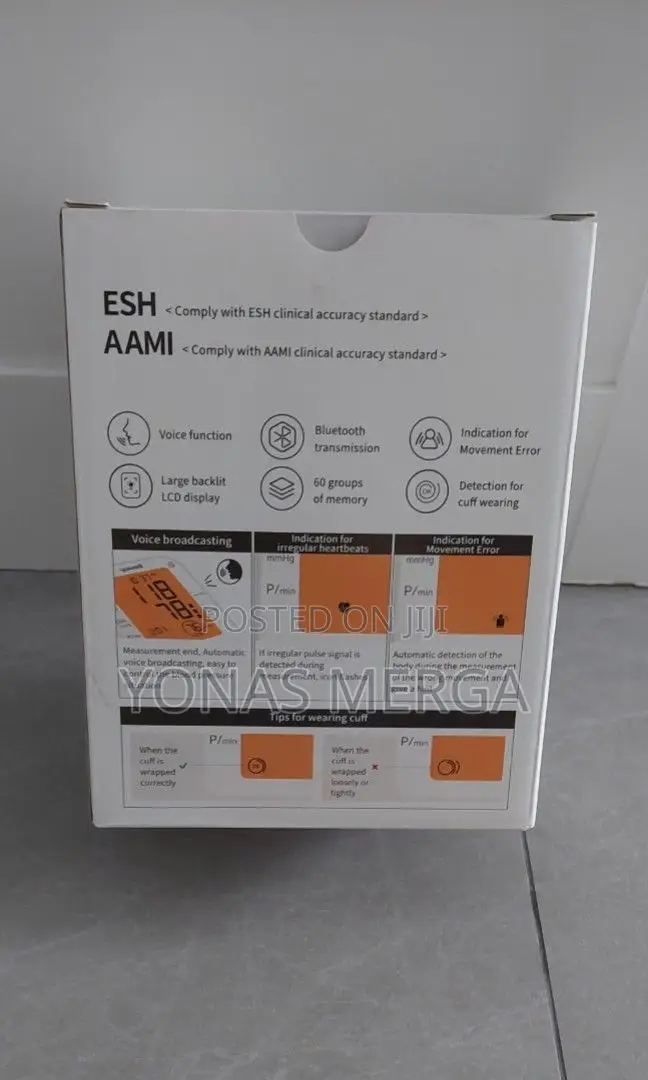 Home Use. Includes 1 X Digital Blood Pressure Monitor