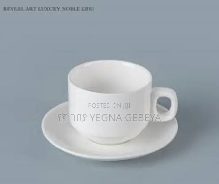 Set of 6 Elegant White Tea Cups