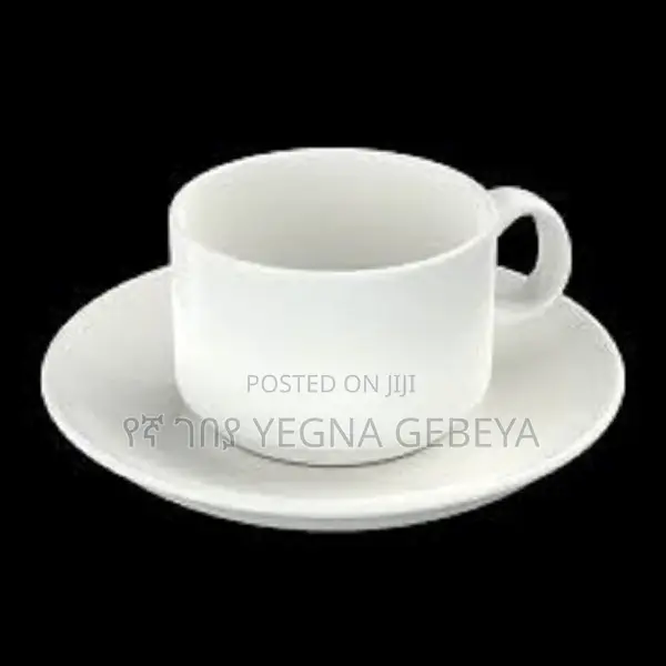 Set of 6 Elegant White Tea Cups