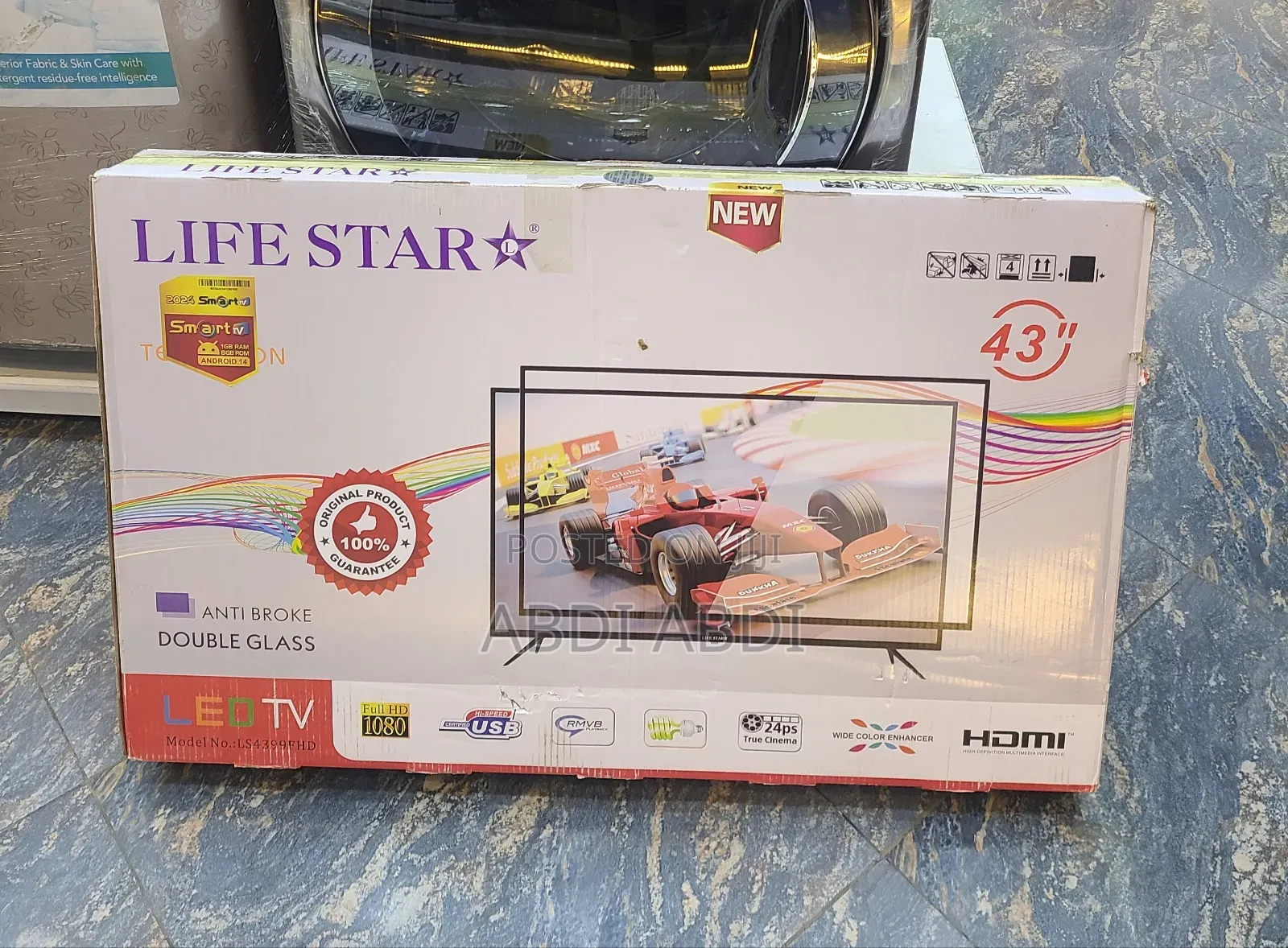 Life Star Tv 43 Inch Smart Doubel Glass