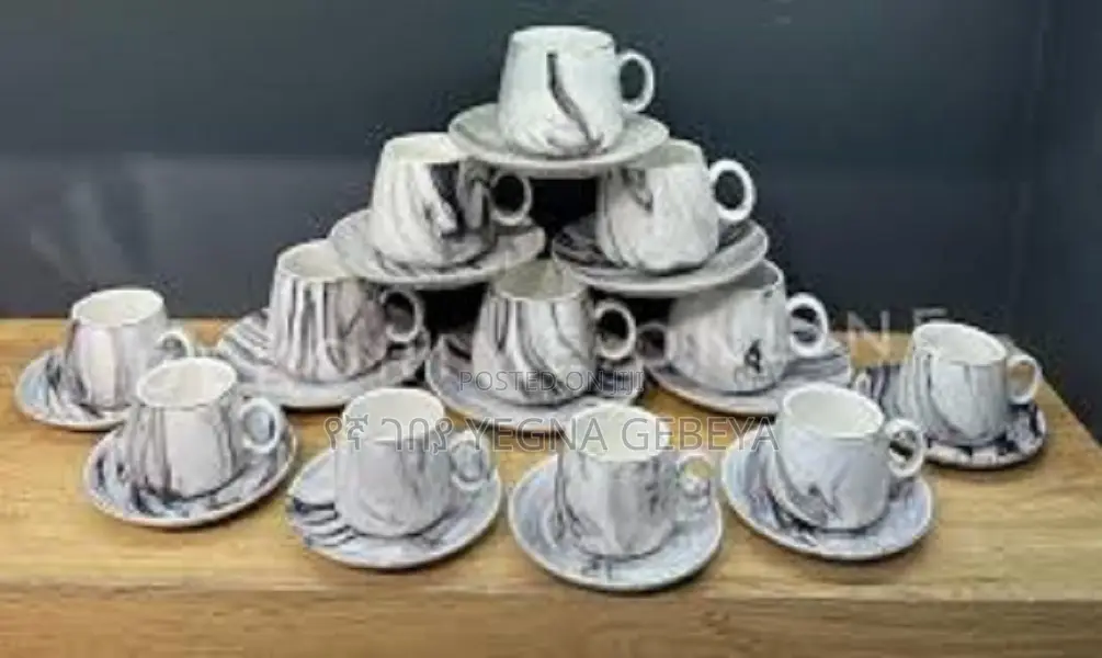 6 PCS Coffee Cup With Saucer Set