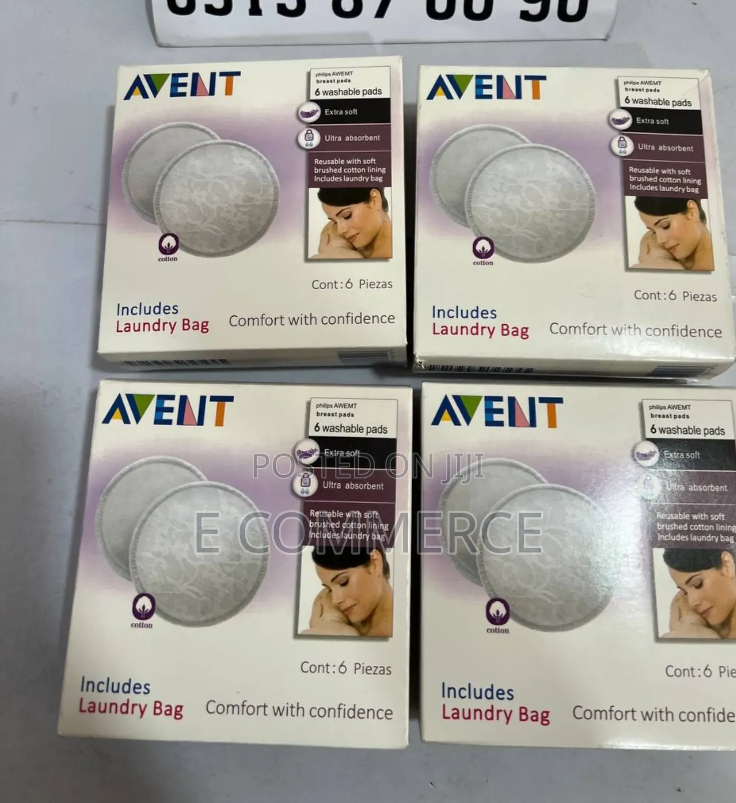 6 ፍሬ የሚታጠብ Breast Pad