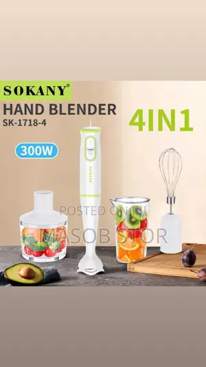 Sokany 4 in 1 Hand Blender / መፍጫ