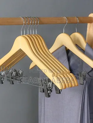 Photo - Imported Clothe Hanger . Solid Wood Material