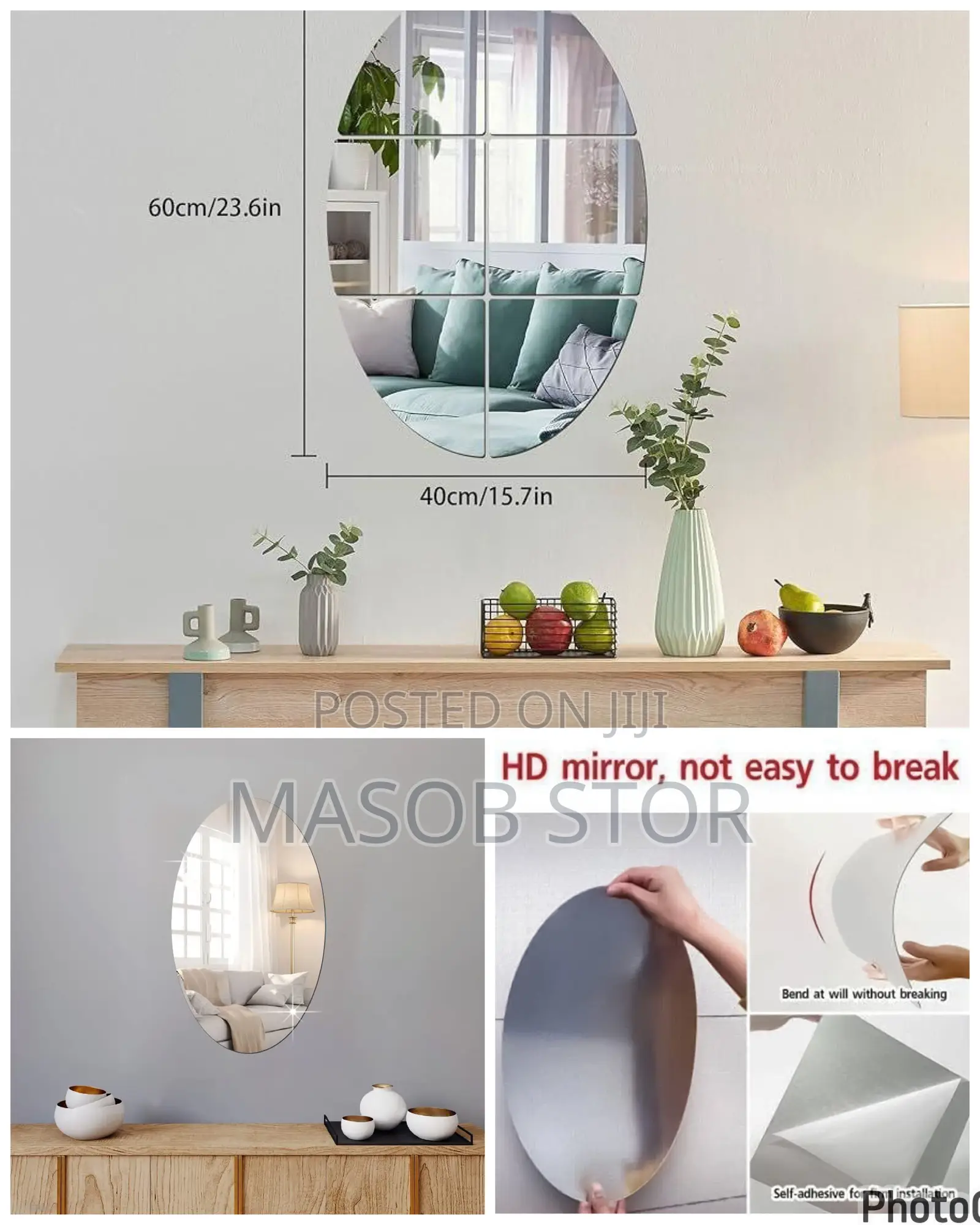 የራሱ መለጠፊያ ያለው መስታወት/ Mirror Sticker