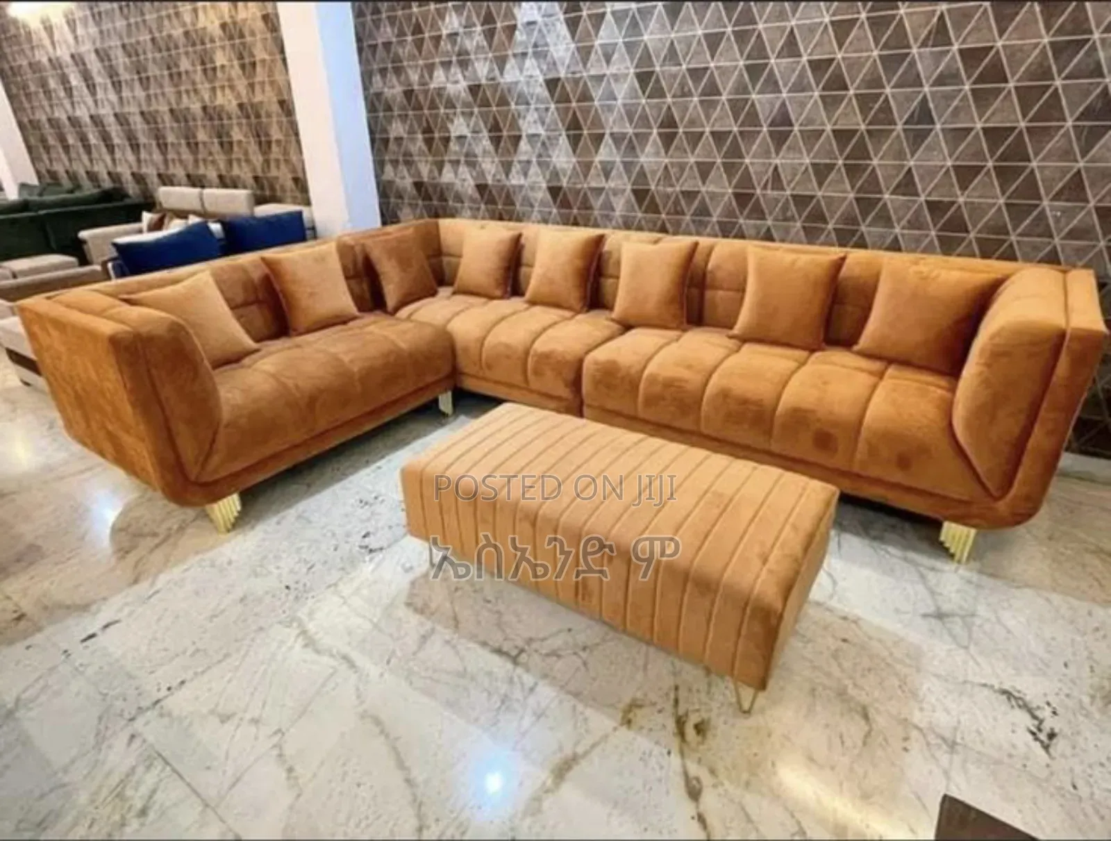 2 Side Oval Style Sofa Design