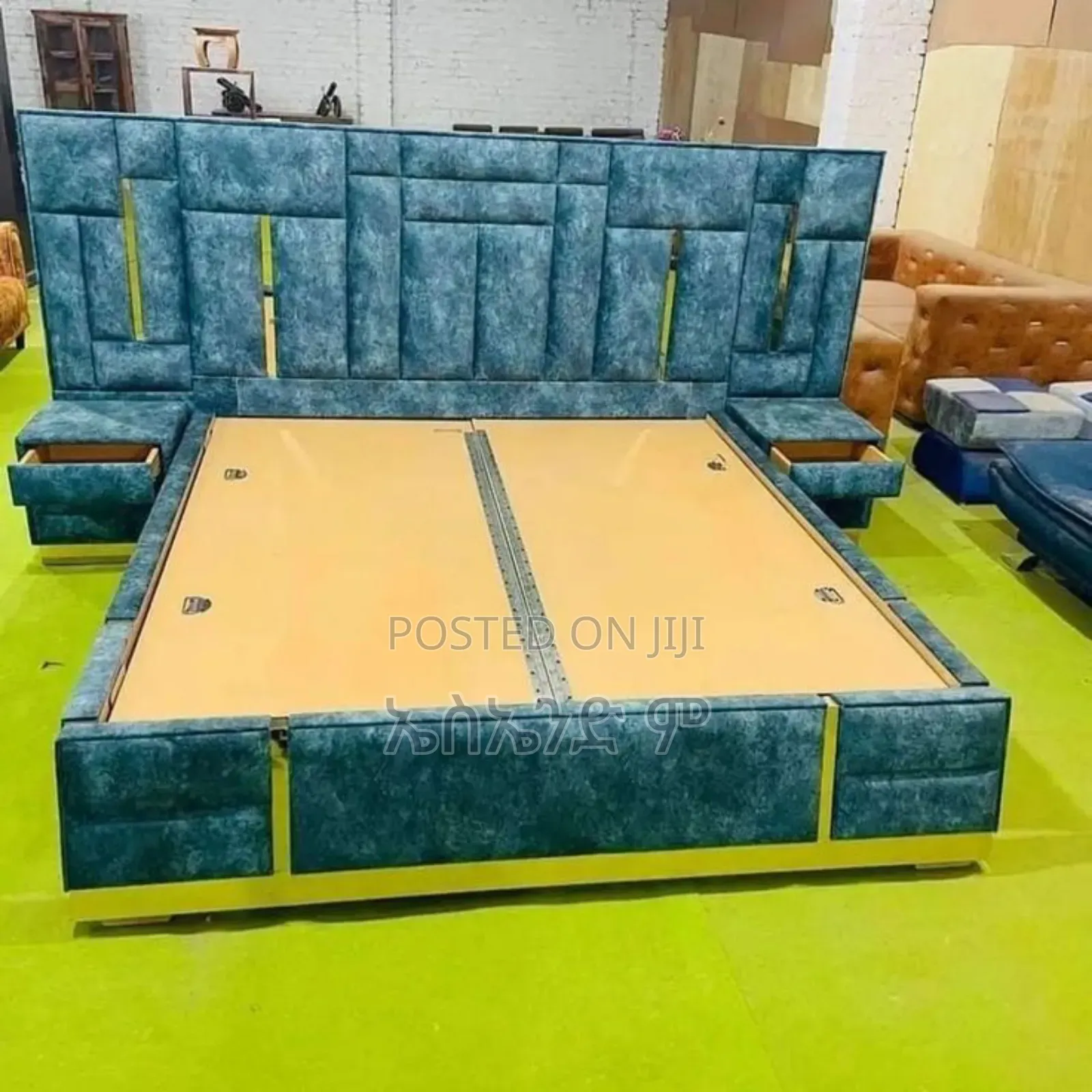 Blue King Size Bed