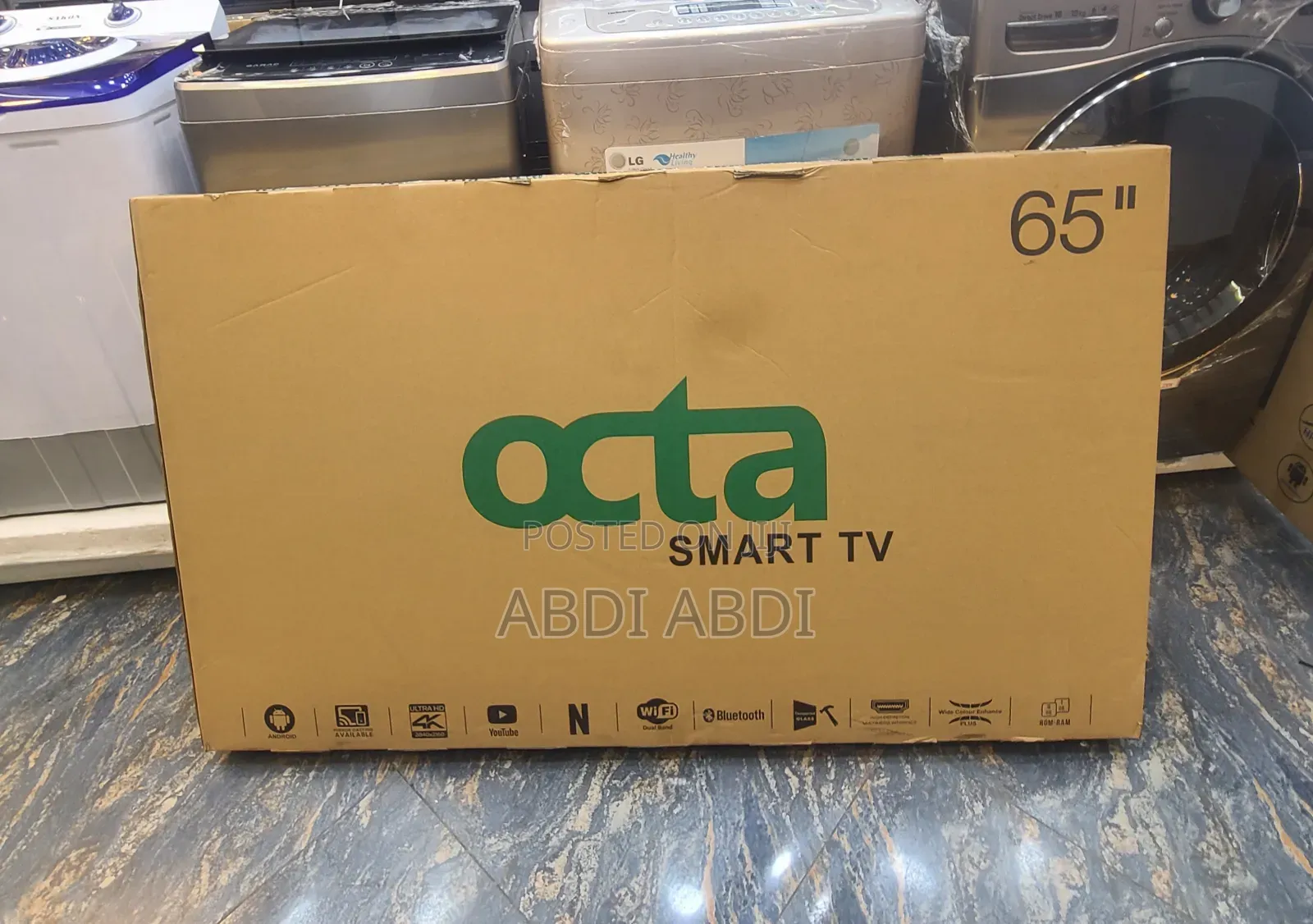 Octa Tv 65 Inch Smart Doubel Glass