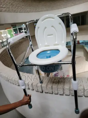 Photo - Toilet Chair夕لcommode Chair Without Wheels-Steel # Ca616