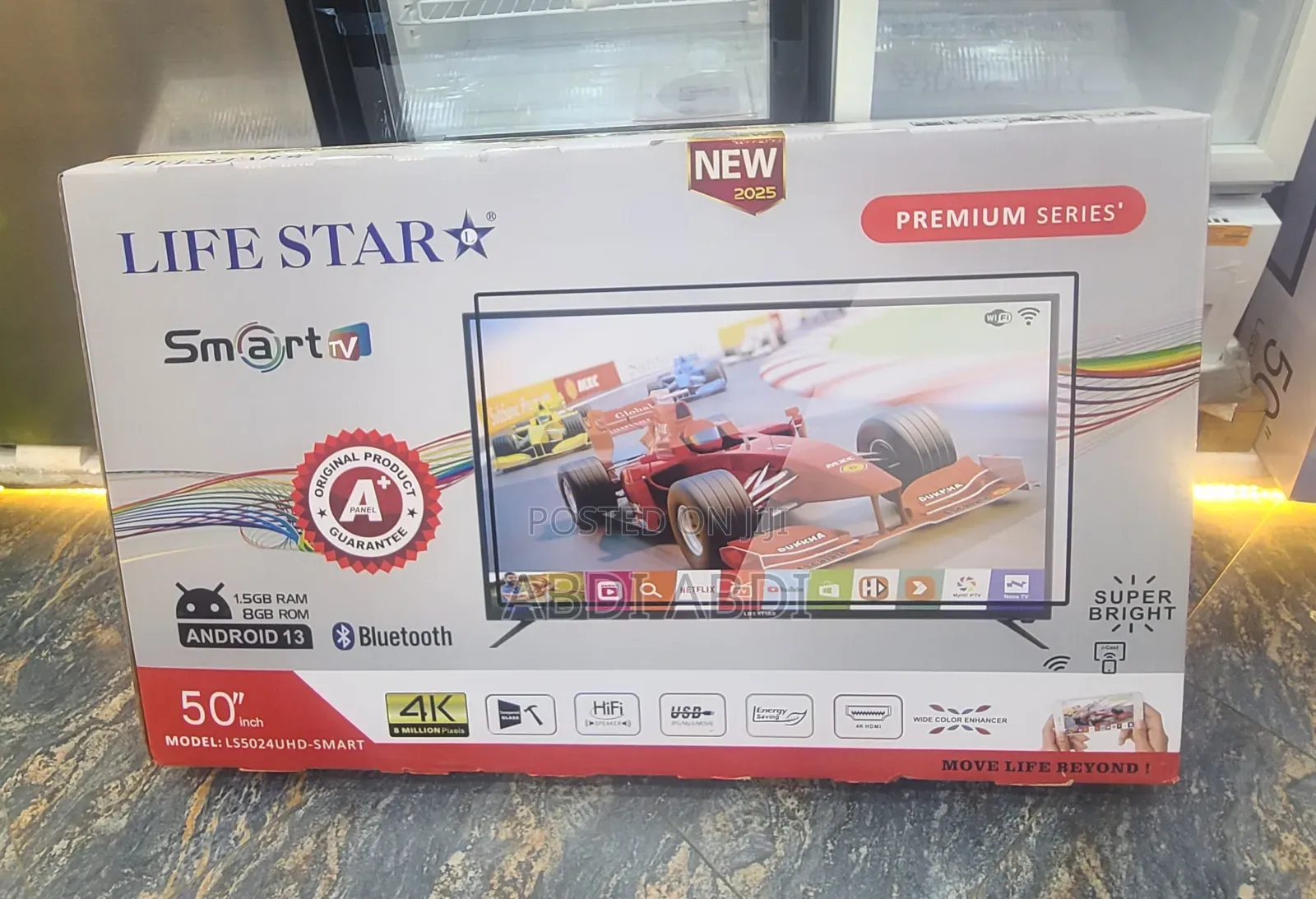 Life Star Tv 50 Inch Smart Doubel Glass