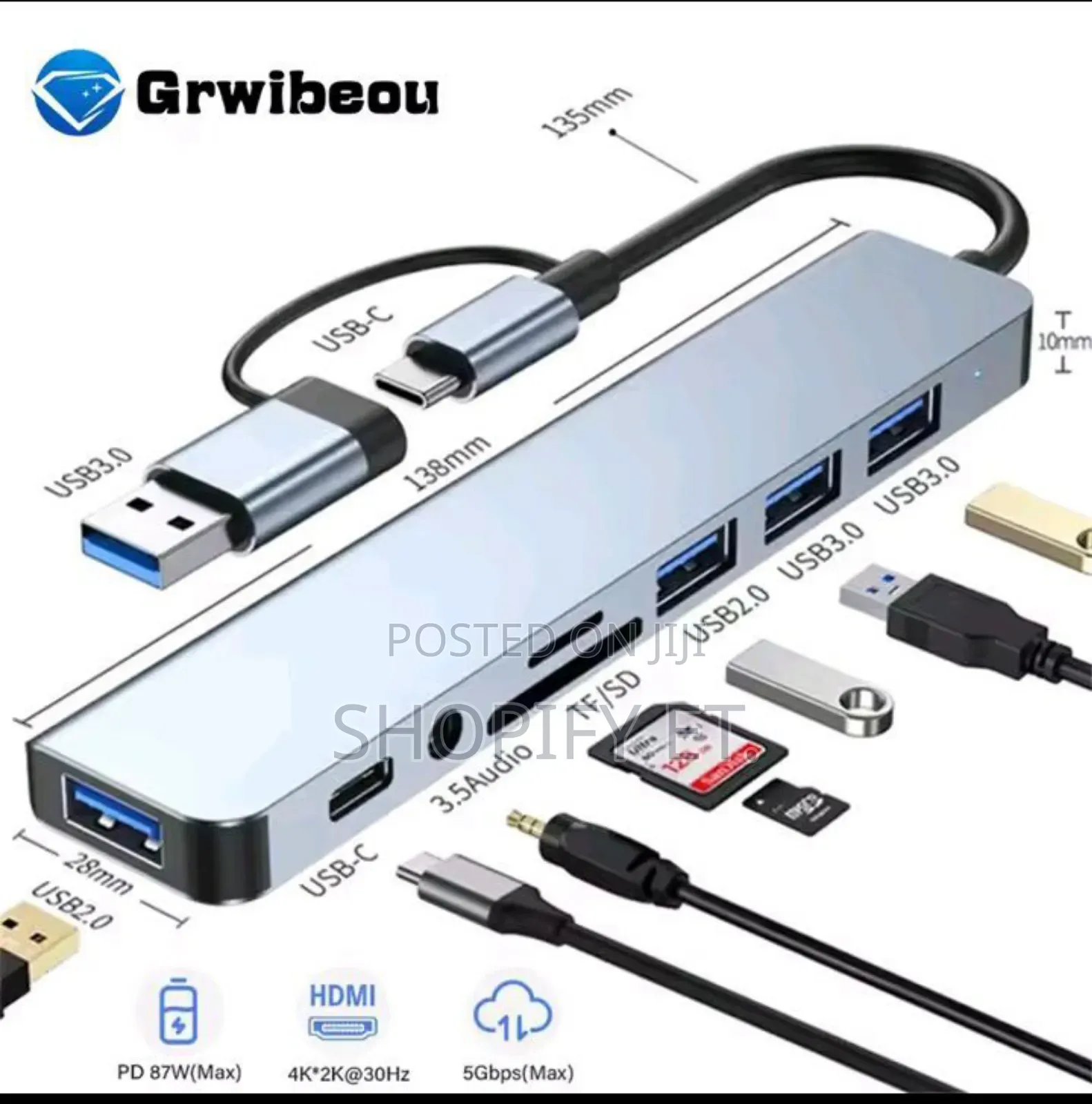 8 in 1 Usb Hub Adapter