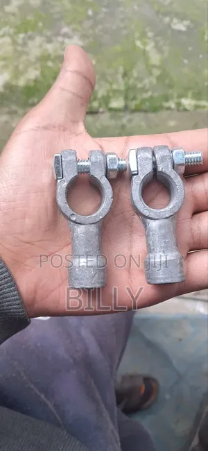 Photo - Car Battery Connector Adapter Silver Nuts Side