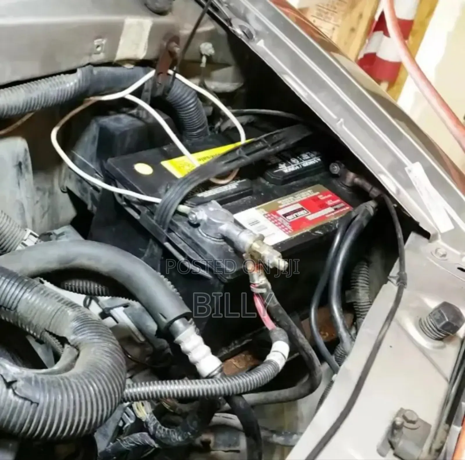 Car Battery Connector Adapter Silver Nuts Side