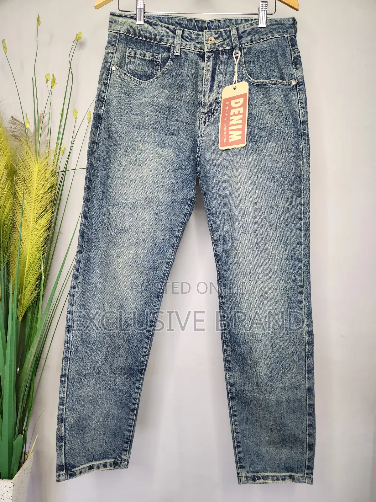 Vintage Wash High-Rise Denim Jeans