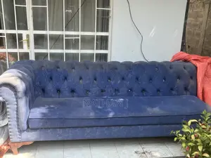 Photo - Living Room Blue Sofa
