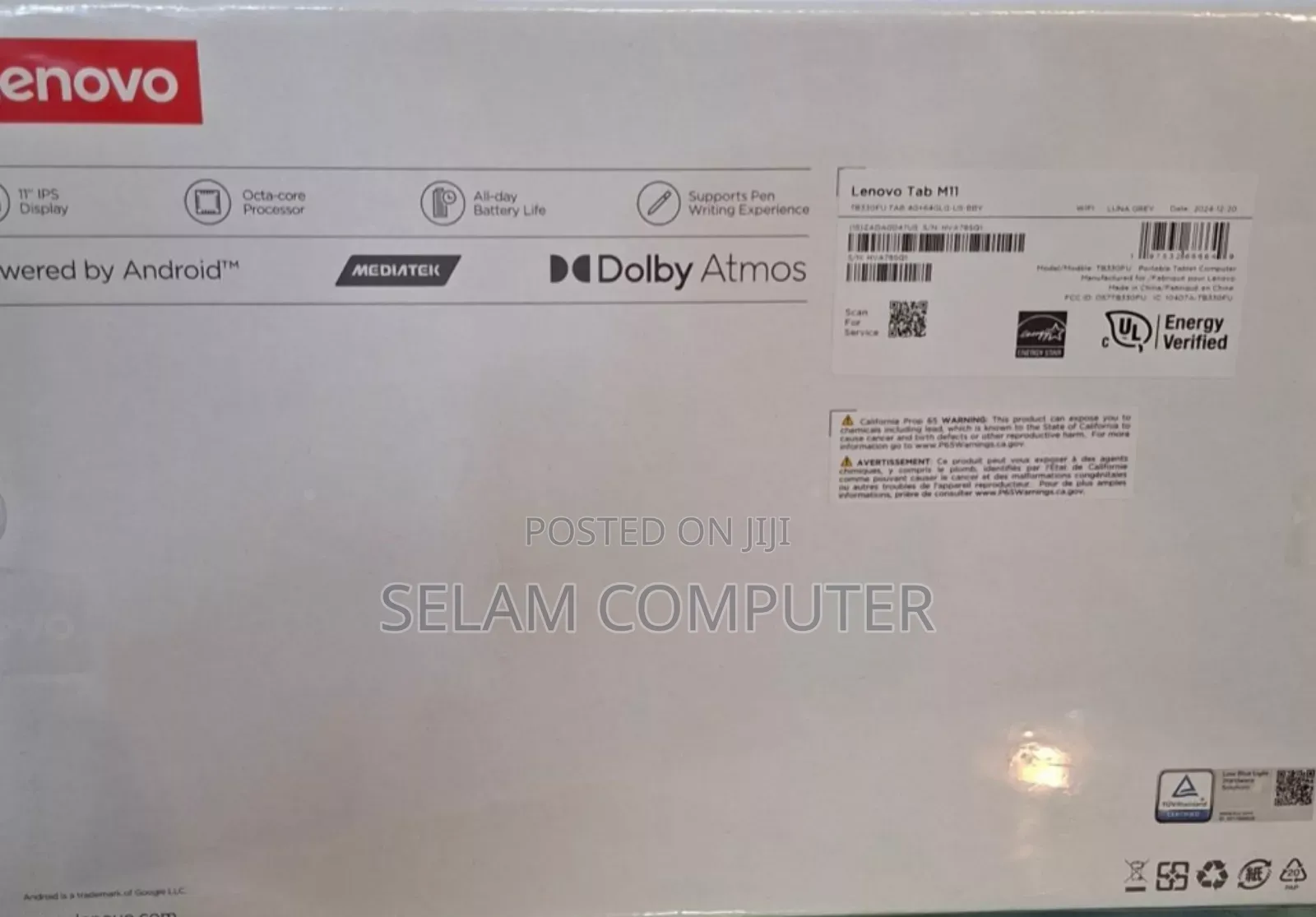 New Lenovo Tab M11 64 GB