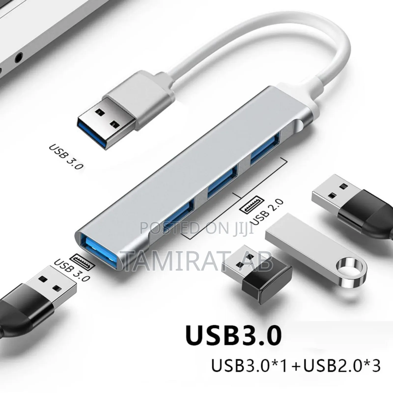 4port Usb3.0 Type-C Hub, High Speed Splitter for Computer