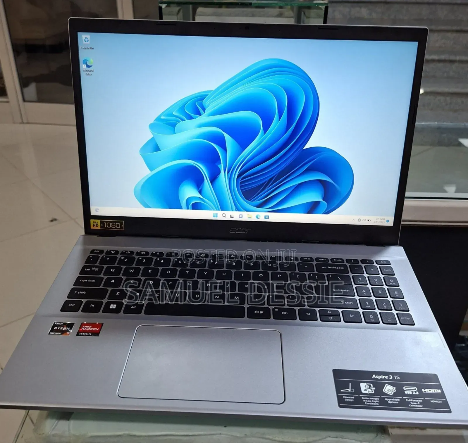 New Laptop Acer Aspire 3 16GB AMD Ryzen 7 SSD 512GB