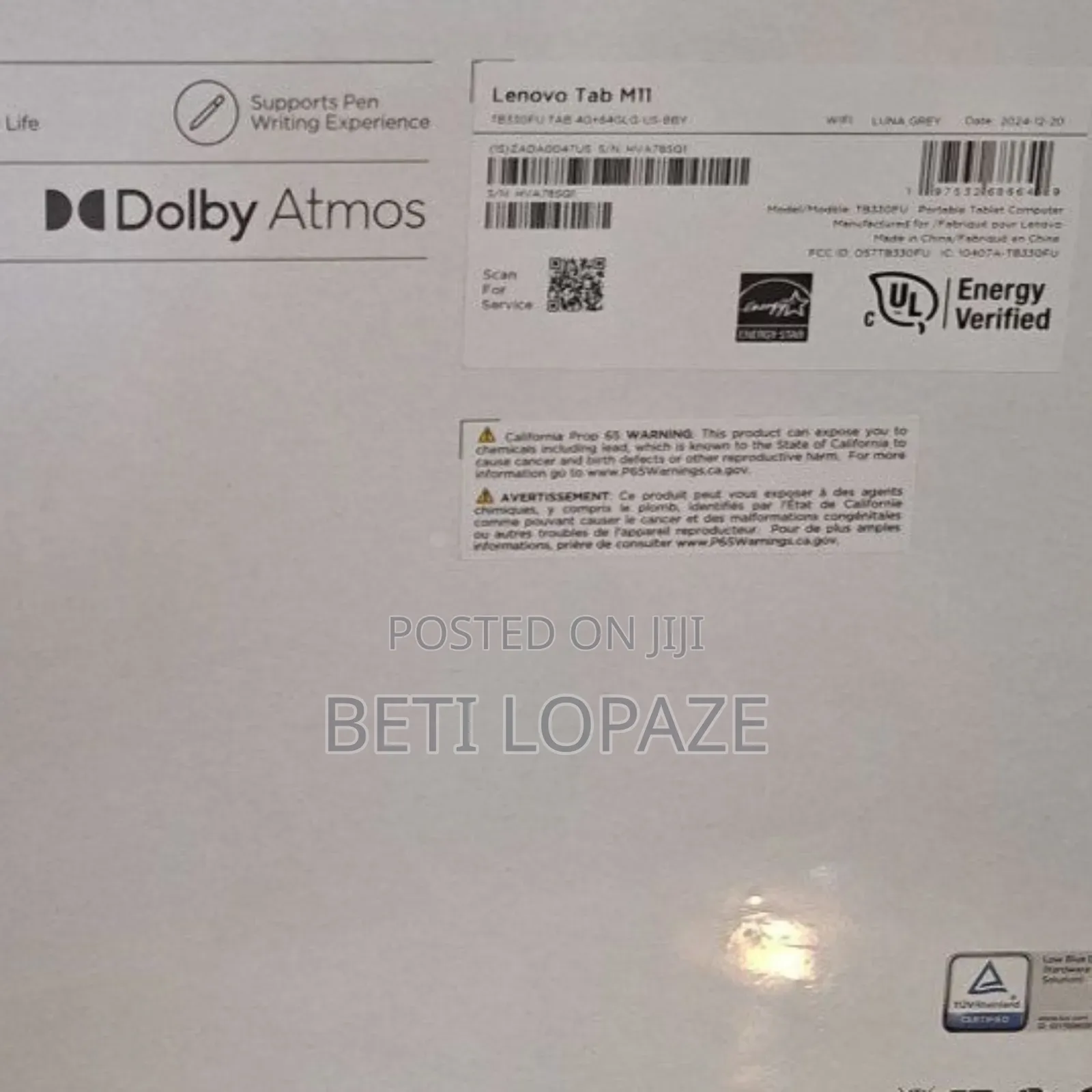 New Lenovo Tab P11 64 GB Silver