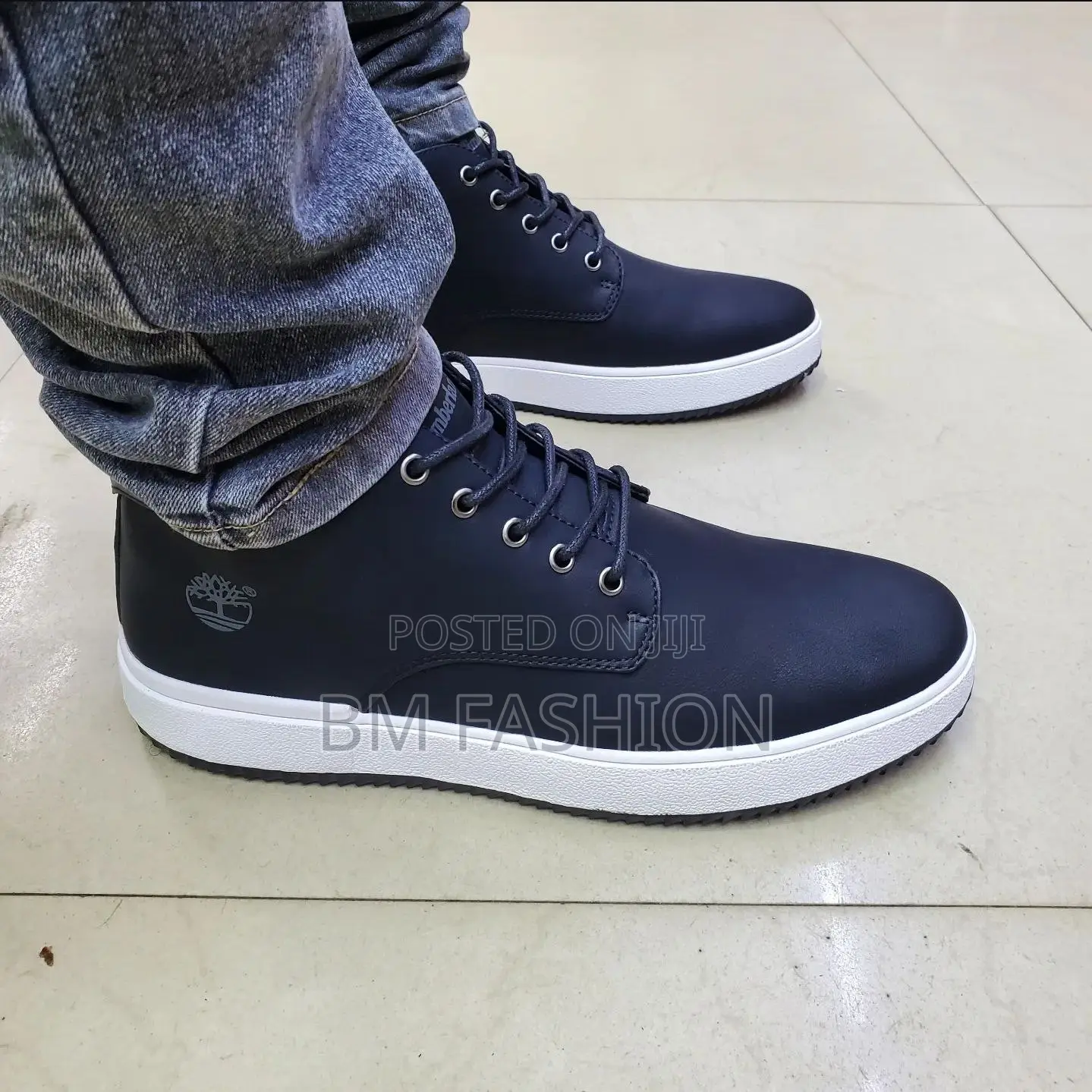 Timber Land Classic Shoes Blue Leather