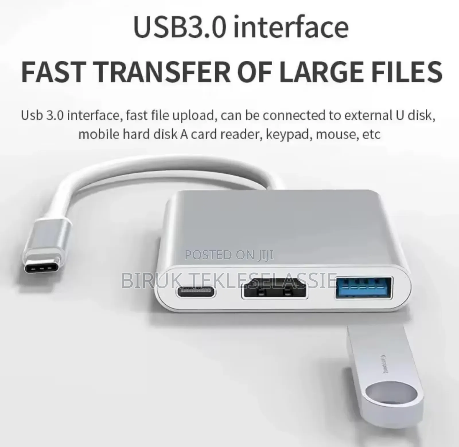 Type C 3 in 1 Hub Converter Adapter