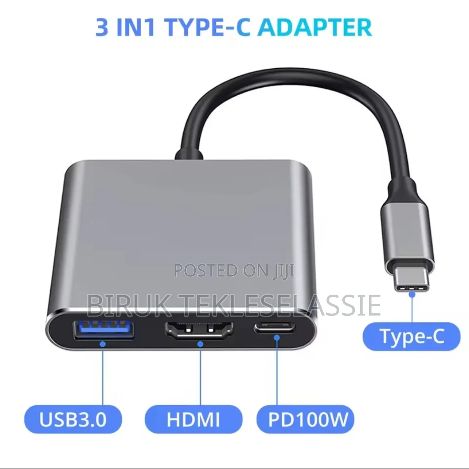 Type C 3 in 1 Hub Converter Adapter