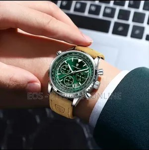 Photo - Poedagar Luxurious Lether Band Watch for Men [Preorder]