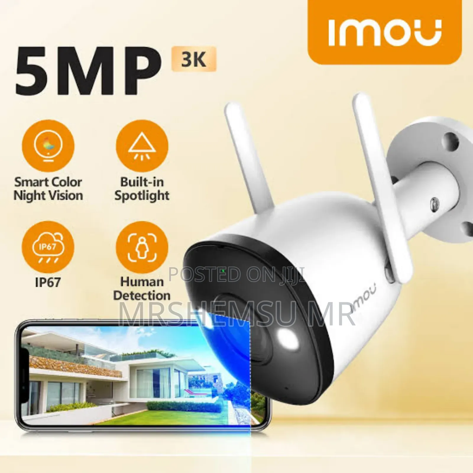 Imou Bullet 2e 5mp Full Color Night Vision Camera Wifi