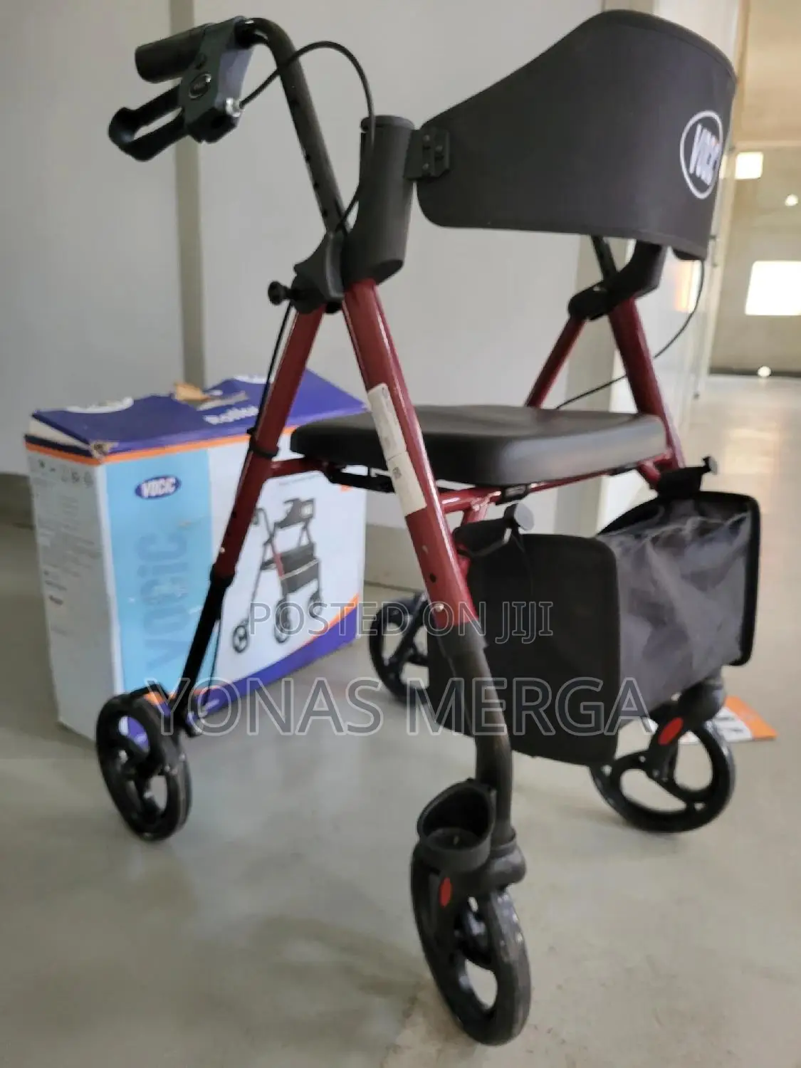 2 in 1 Walker for Seniors With Seatخ穴seatrest,Pouch,Backrest