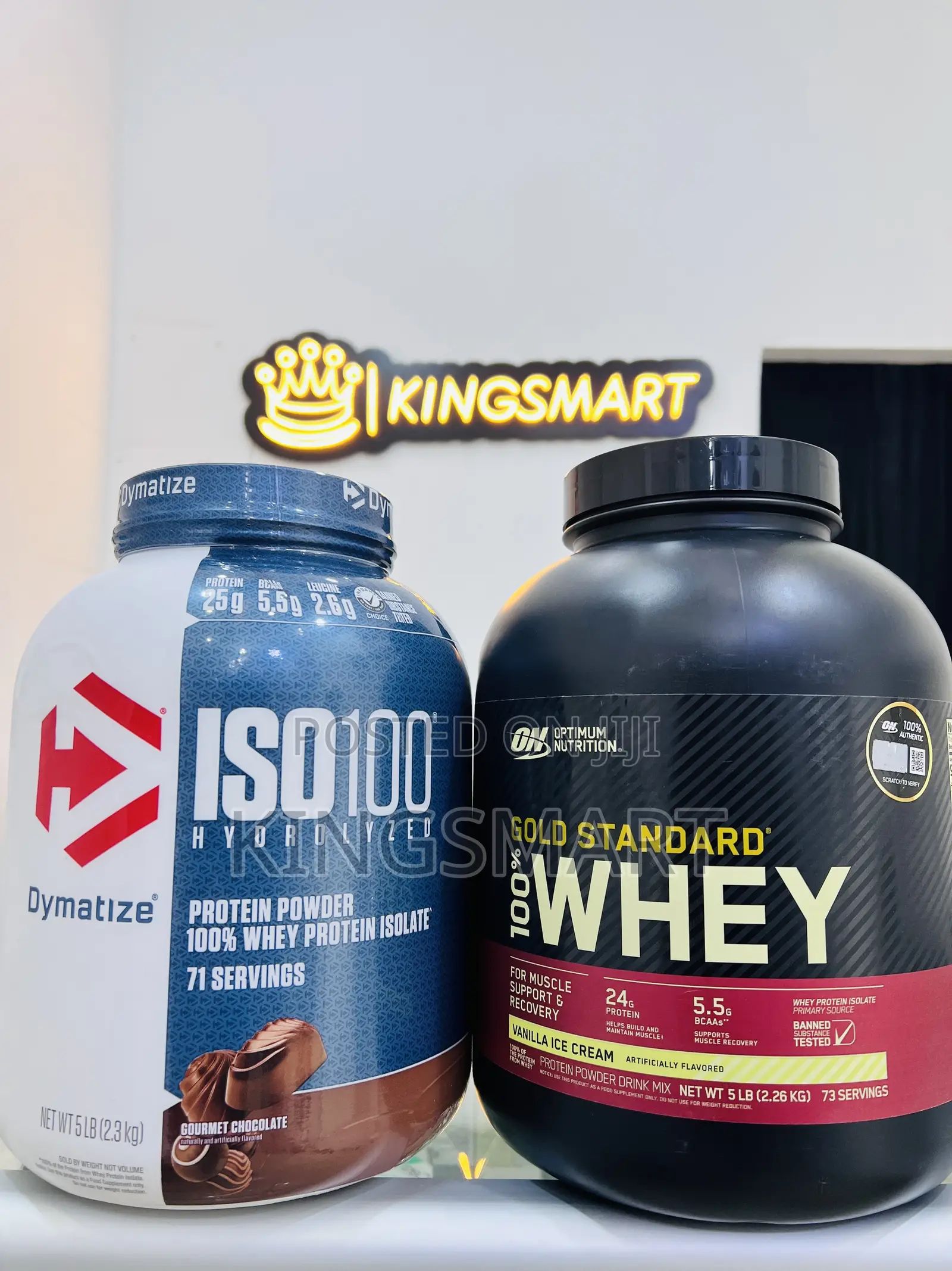 Optimum Nutrition Whey Protein and Iso Dymatize Whey Protein