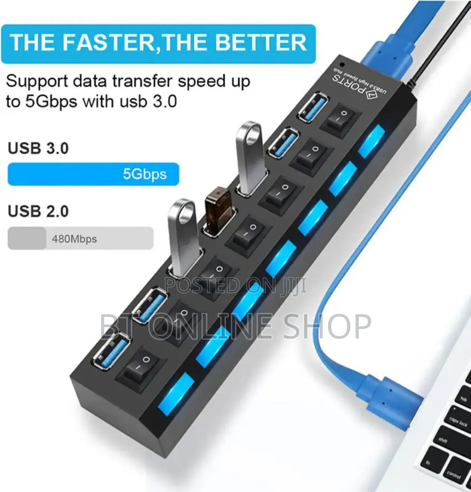 7 Port High Speed Usb Hub3.