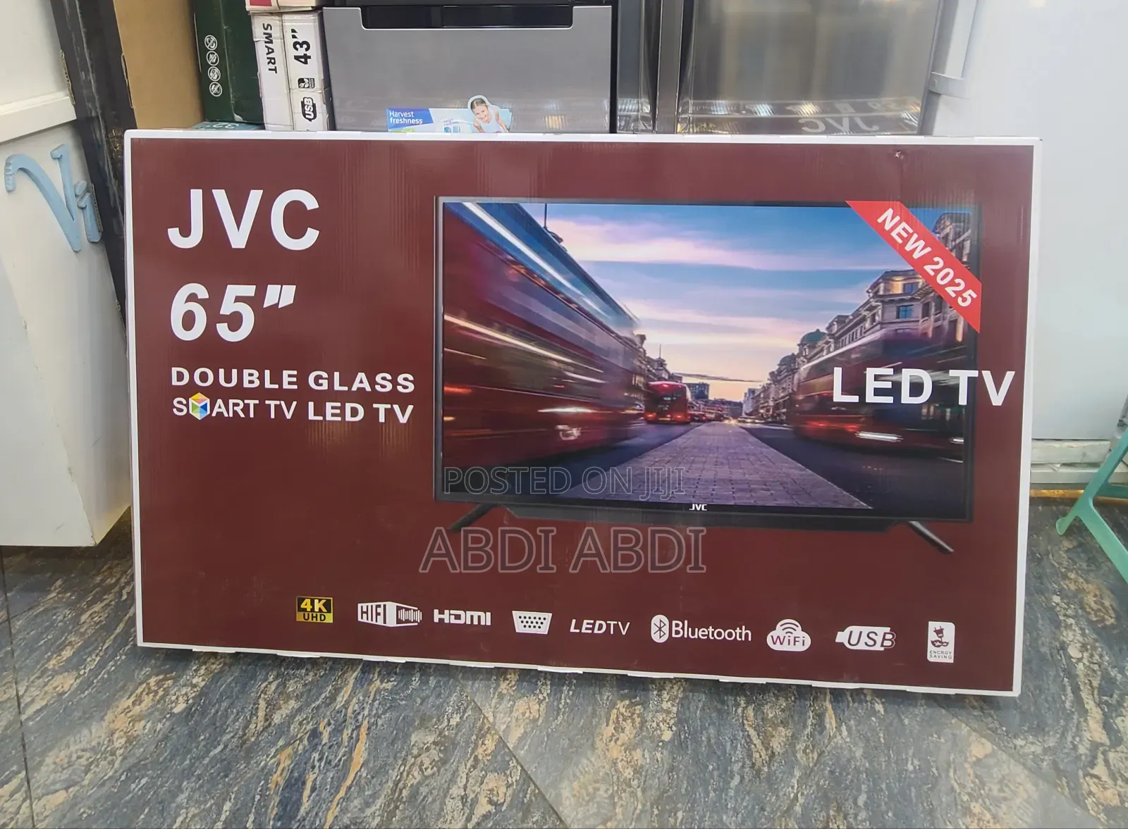 JVC Tv 65 Inch Smart Doubel Glass